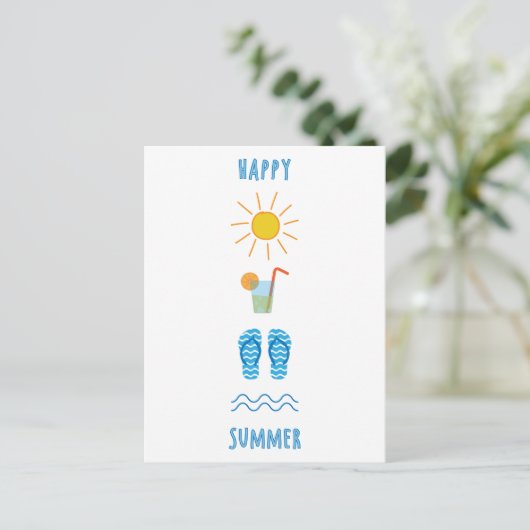 Happy Summer Briefkaart (Staand voorkant)