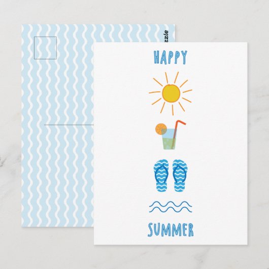 Happy Summer Briefkaart (Voorkant / Achterkant)