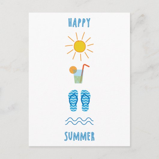 Happy Summer Briefkaart (Voorkant)