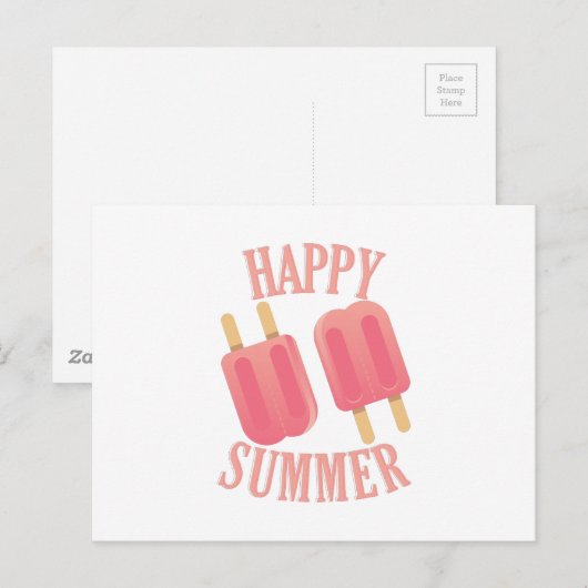 Happy Summer Briefkaart (Voorkant / Achterkant)