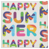 Happy Summer Colorful-tekst Stof (Close Up)