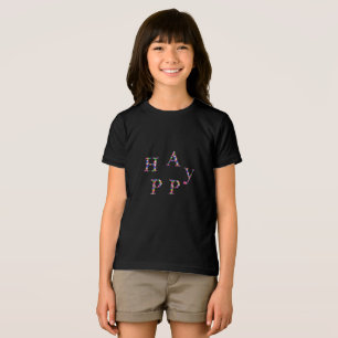 Happy Summer Daisy Flower Alphabet Tri-Blend Shirt