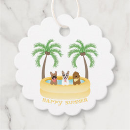 Happy Summer Dogs zwemmen Bedankjes Labels