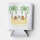 Happy Summer Dogs zwemmen Blikjeskoeler (Voorkant)