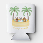 Happy Summer Dogs zwemmen Blikjeskoeler (Achterkant)