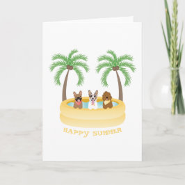 Happy Summer Dogs zwemmen Kaart