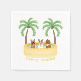 Happy Summer Dogs zwemmen Servet