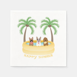 Happy Summer Dogs zwemmen Servet
