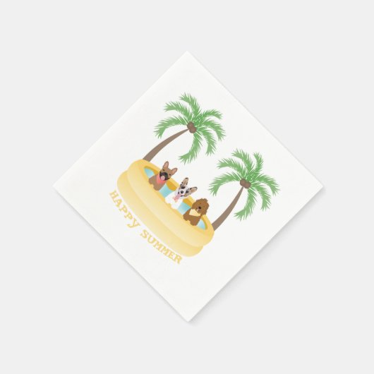 Happy Summer Dogs zwemmen Servet (Hoek)
