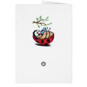 Happy Summer Feestdagen Kaart Ladybug met telefoon (Achterkant)