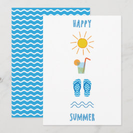 Happy Summer Flat Wenskaart Kaart