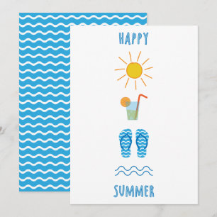 Happy Summer Flat Wenskaart Kaart