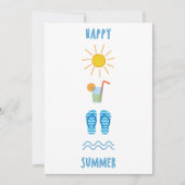 Happy Summer Flat Wenskaart Kaart (Voorkant)