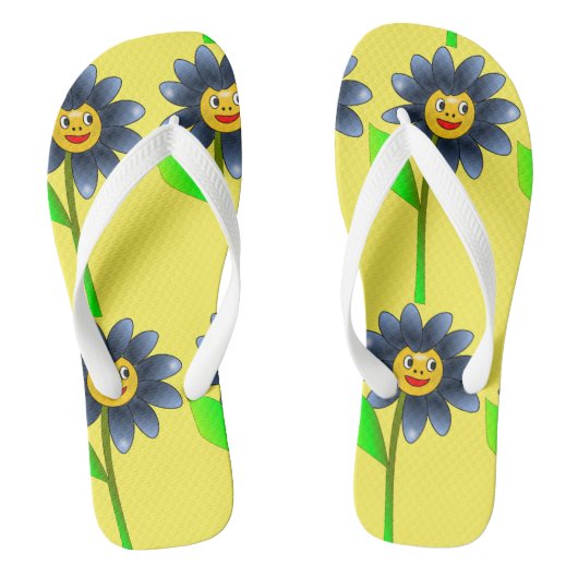 Happy Summer Flower Teenslippers (Voetbed)