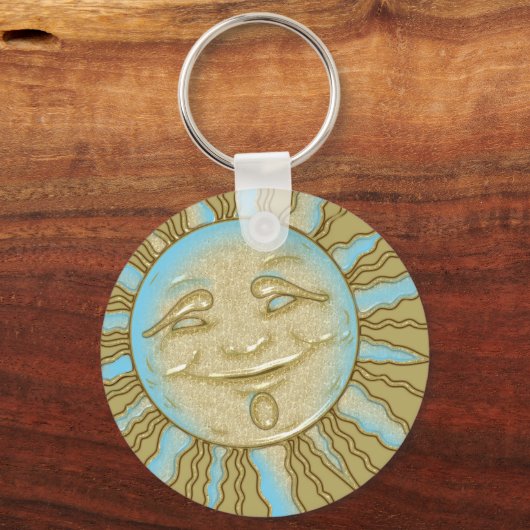 Happy Summer glimlachend Sun Artwork | SLEUTELHANG Sleutelhanger (Voorkant)