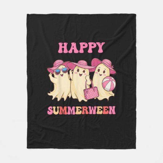 Happy Summer Halloween kostuums Ghost L Fleece Deken (Voorkant)