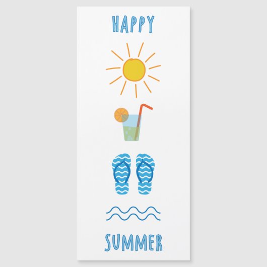 Happy Summer Magnetische Kaart (Voorkant)