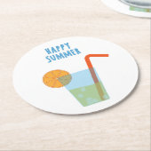 Happy Summer Onderzetter met een cocktail (Gebogen)