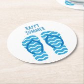 Happy Summer Onderzetter met Teenslippers (Gebogen)