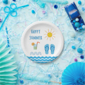 Happy Summer Paper-Bord Papieren Bordje (Feest)