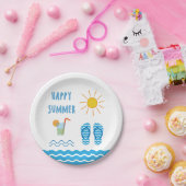 Happy Summer Paper-Bord Papieren Bordje (Feest)