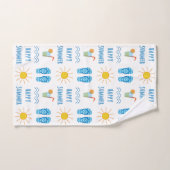 Happy Summer Pattern Bath Towel Set Bad Handdoek (Handdoek)