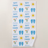 Happy Summer Pattern Beach Towel Strandlaken (Voorkant)