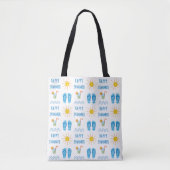 Happy Summer Pattern Canvas tas (Voorkant)