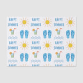 Happy Summer Pattern Tissue Paper Tissuepapier (Voorkant)