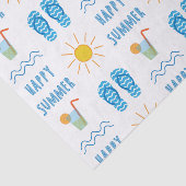 Happy Summer Pattern Tissue Paper Tissuepapier (Detail)