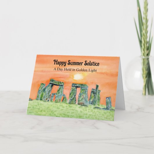 Happy Summer Solstice Stonehenge Kaart (Voorkant)