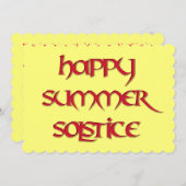 Happy Summer Solstice Uitnodiging voor Wiccan Even (Voorkant / Achterkant)
