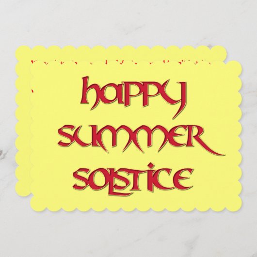 Happy Summer Solstice Uitnodiging voor Wiccan Even (Voorkant / Achterkant)