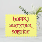 Happy Summer Solstice Uitnodiging voor Wiccan Even (Staand voorkant)