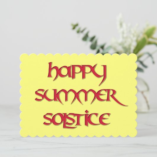 Happy Summer Solstice Uitnodiging voor Wiccan Even (Staand voorkant)