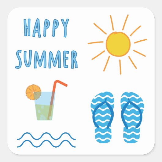 Happy Summer Sticker (Voorkant)