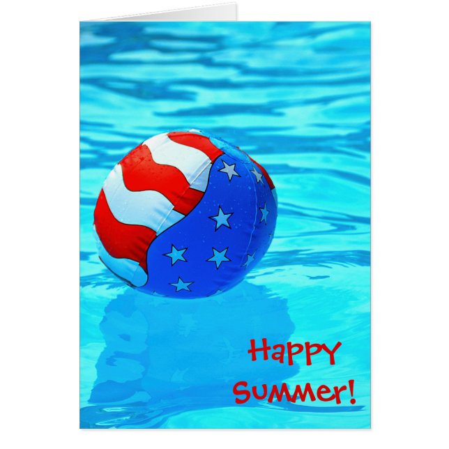 Happy Summer-strand ball in zwembad (Voorkant)