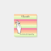Happy Summer Stripes Herinder Aangepast 4X3 Post-it® Notes (Voorkant)