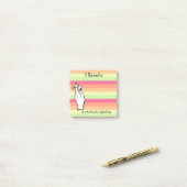 Happy Summer Stripes Herinder Aangepast 4X3 Post-it® Notes (Op bureau)