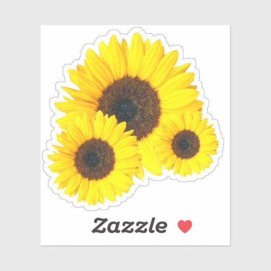 Happy Summer Sunflower Sticker (Vel)