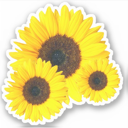 Happy Summer Sunflower Sticker (Voorkant)