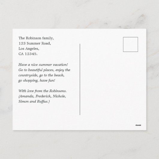 Happy Summer Watermelon Balloons Greep Feestdagenkaart (Achterkant)