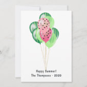 Happy Summer Watermelon Balloons Kaart (Voorkant)