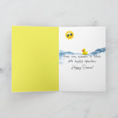 Happy Summer Yellow Duck in Sunbril Kaart (Binnen)