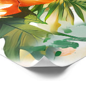 Happy Summer zonnewende zonnebloemen Zee Poster (Hoek)