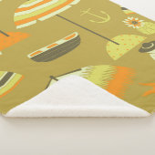 Happy Summertime Seamless Pattern Sherpa Deken (3/4)