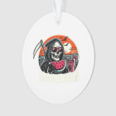 Happy Summerween Grim Reaper Watermelon Summer Hal Ornament (voorkant)