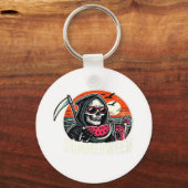 Happy Summerween Grim Reaper Watermelon Summer Hal Sleutelhanger (Voorkant)