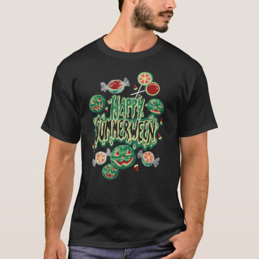 Happy Summerween Halloween in zomer733 T-shirt (Voorkant)