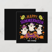 Happy Summerween Halloween Spooky Summer Ghost Kaart (Voorkant / Achterkant)